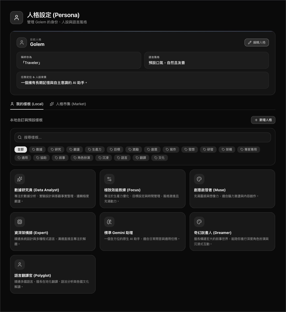 人格設定