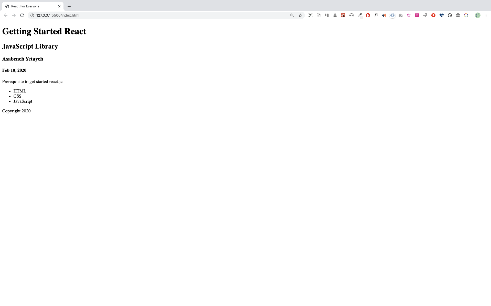 Rendering Multiple JSX Elements