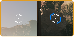 Crosshair highlight appears when your aim target is within grapple's reach