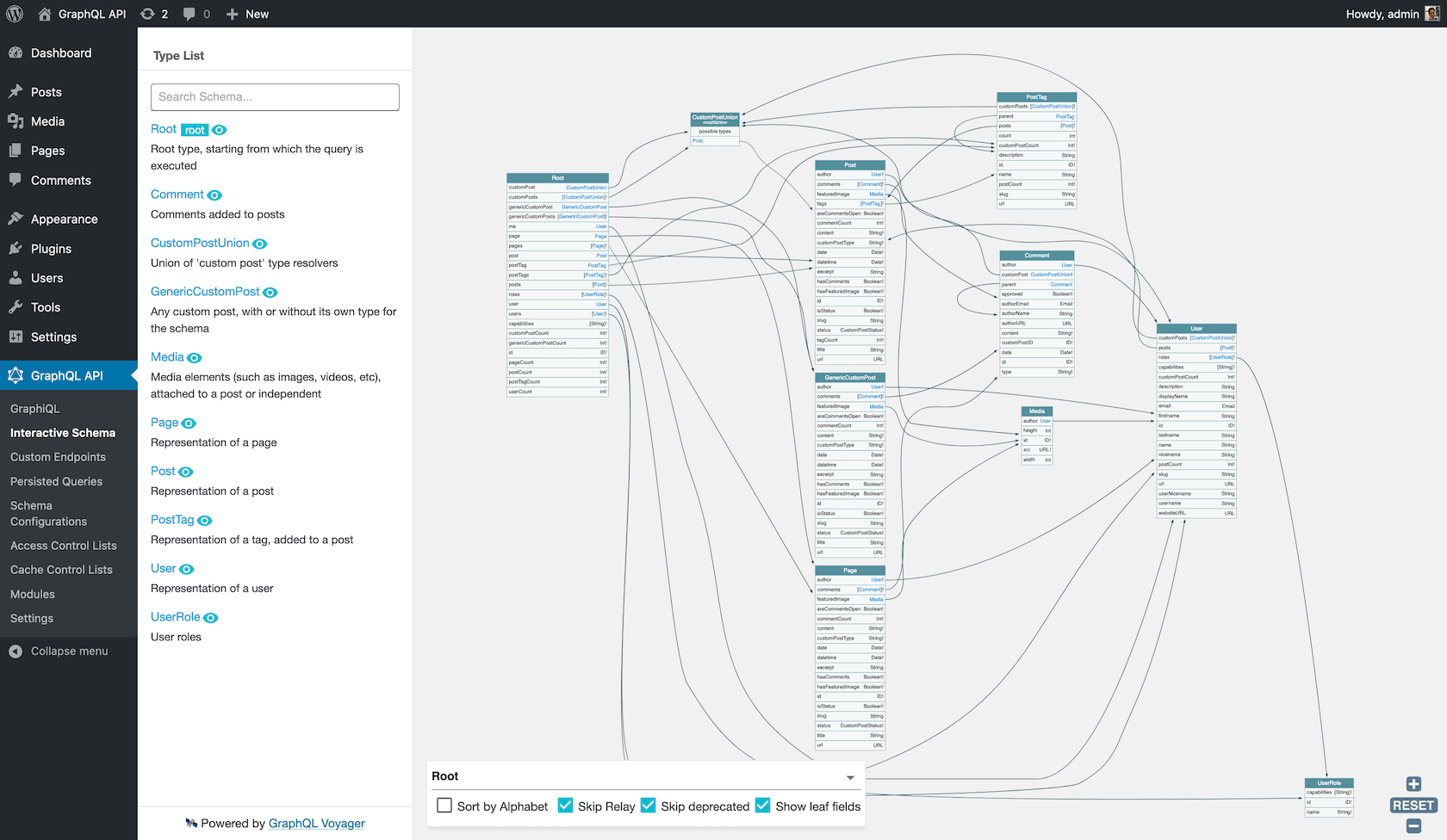 The interactive schema visualizer