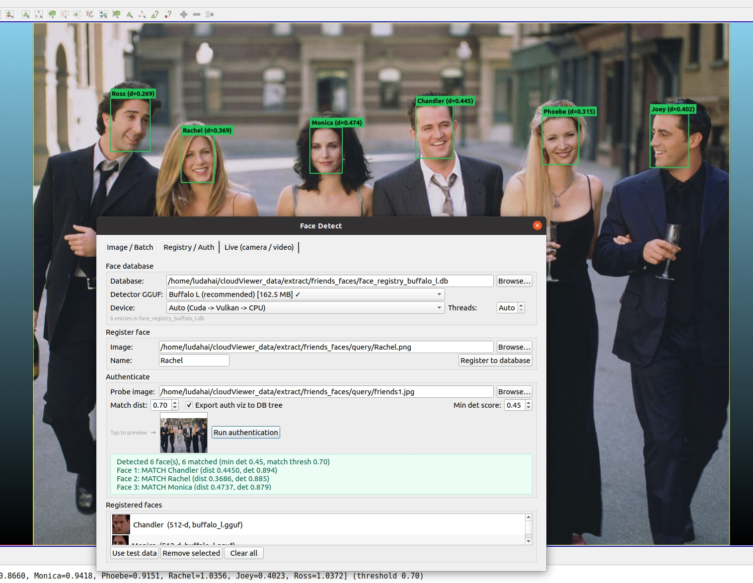 qFaceDetect registry recognition