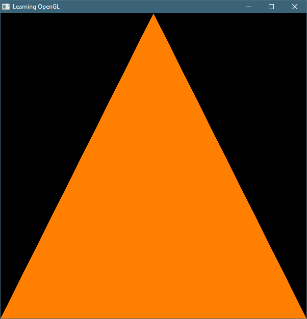 Orange Triangle in OpenGL Window