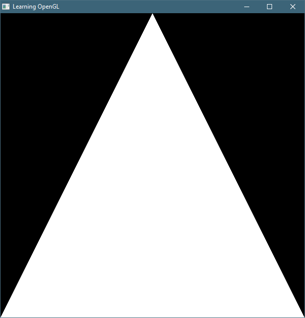 A white triangle in OpenGL Window