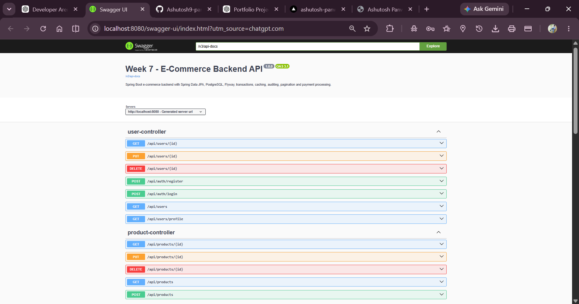 Spring Data JPA E-Commerce preview 1