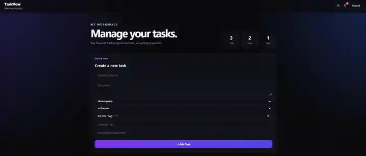 TaskFlow — Full-Stack project screenshot
