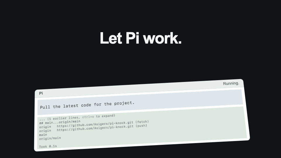 pi-knock demo: let Pi work and receive remote notifications when it needs your attention