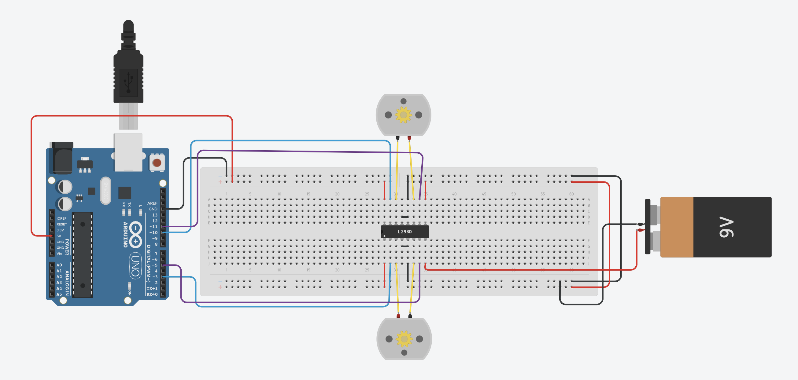 Two Motors With L293d