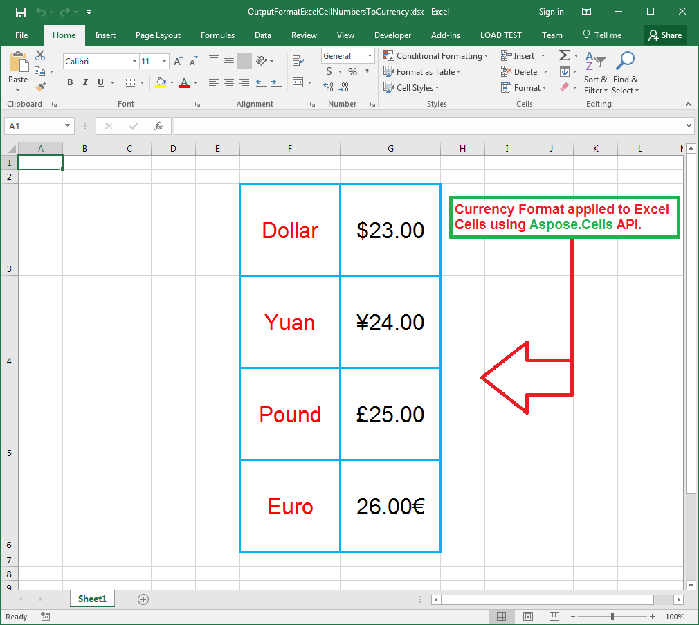 gembox excel format cell
