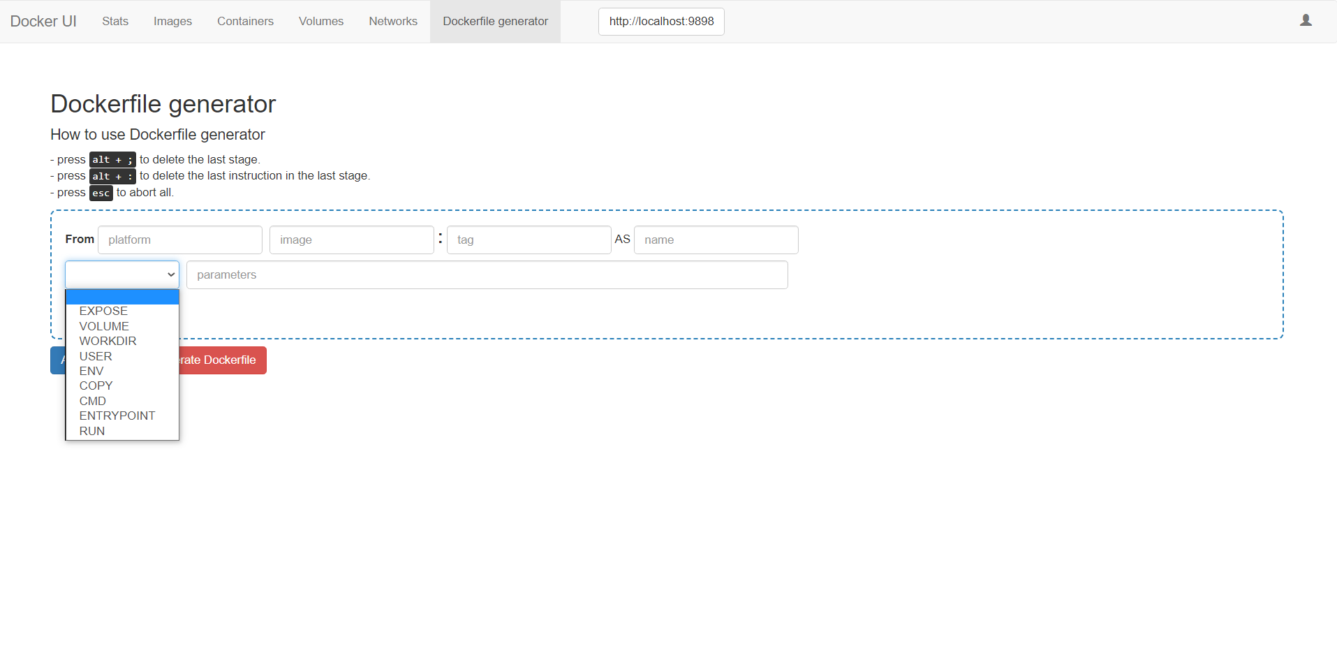 Docker UI Screenshot 2