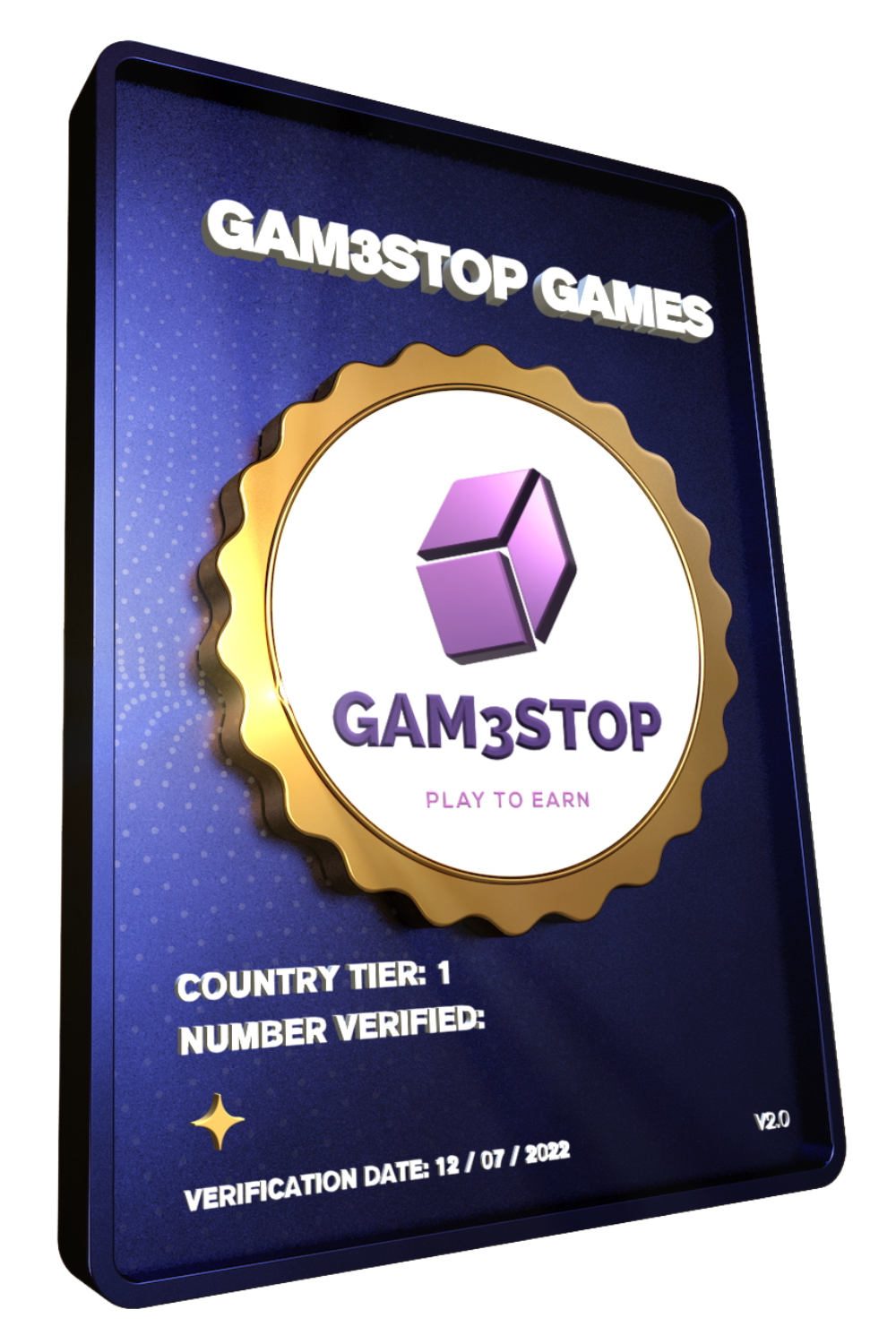 Gam3Stop Games verification NFT