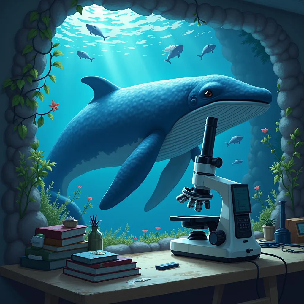 A whale doing science