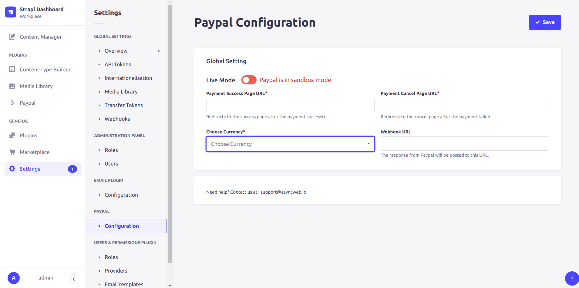 paypal-Configuration