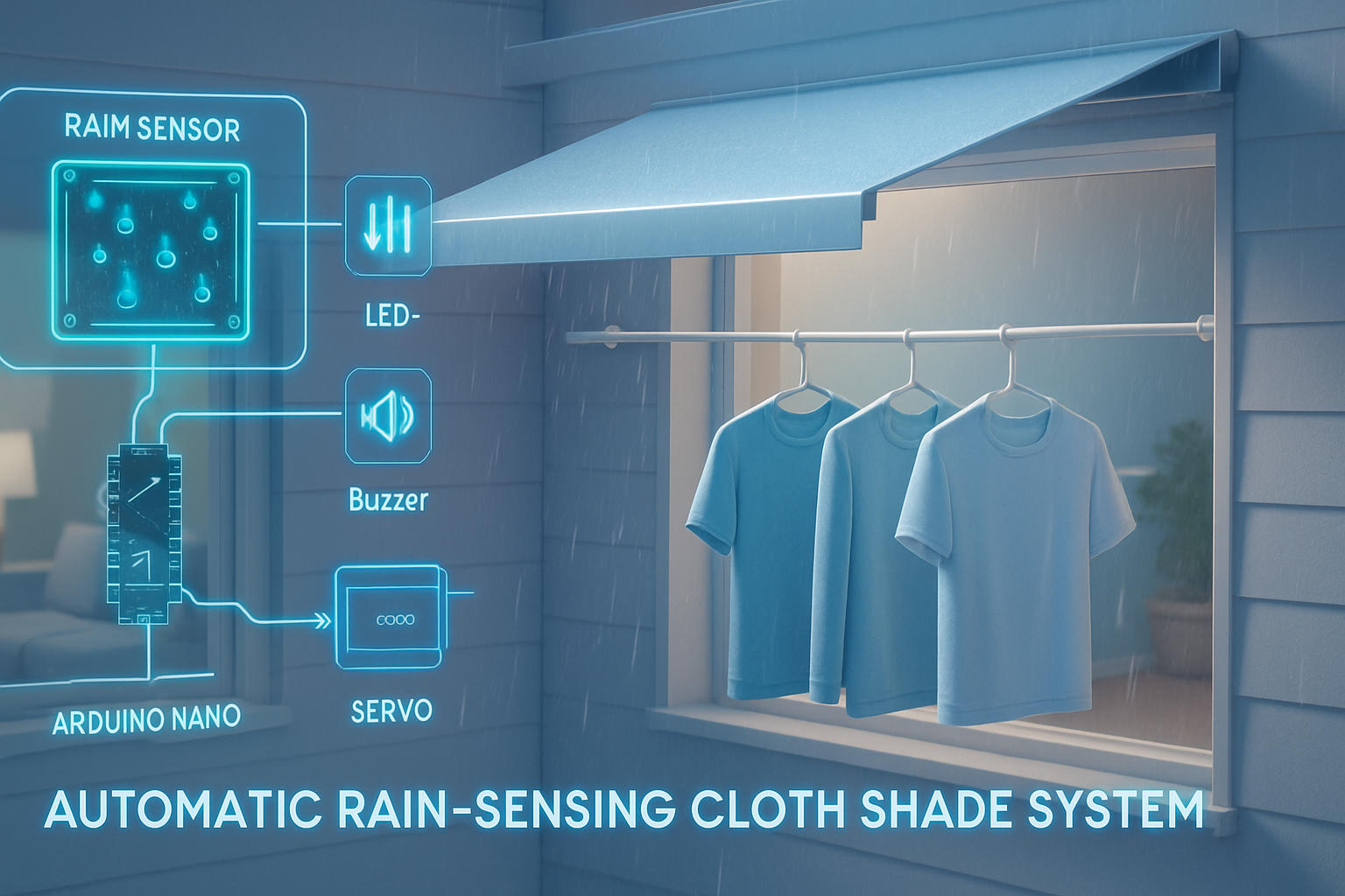 Automatic Rain-Sensing Cloth Shade System 4