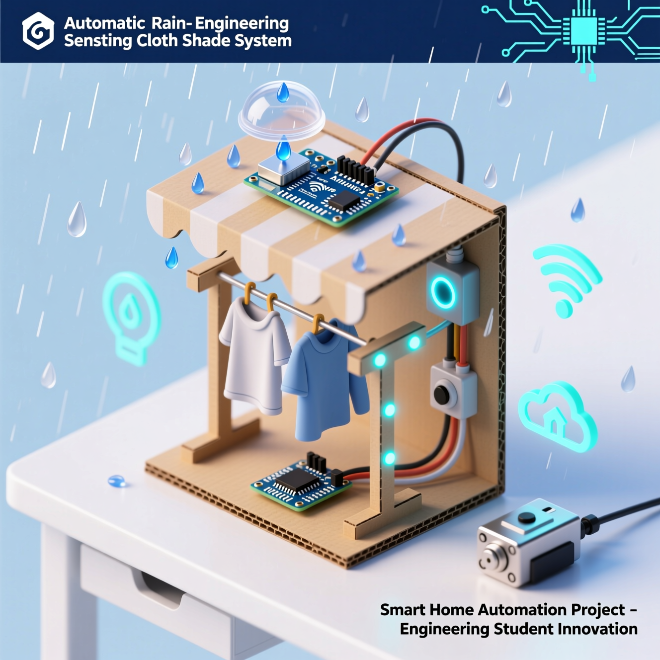 Automatic Rain-Sensing Cloth Shade System 5