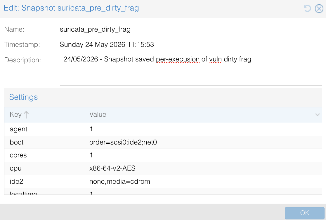Suricata VM 快照 - suricata_pre_dirty_frag (2026年5月24日 11:15:53)