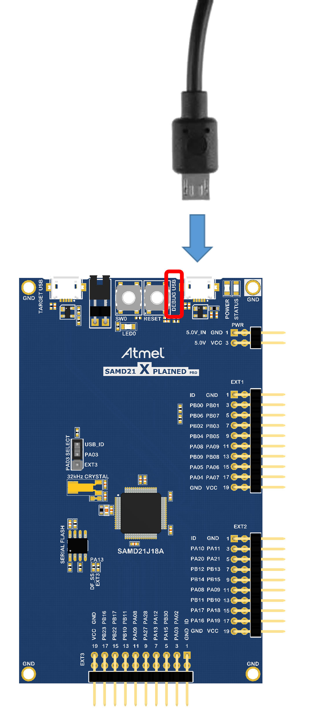 Connect board to computer