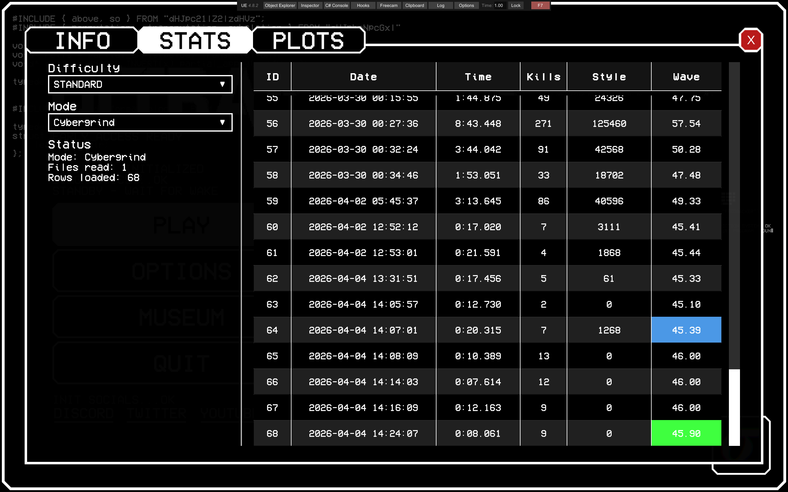ULTRASTATS file structure
