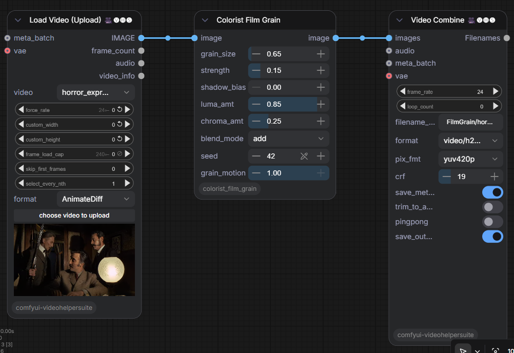 Colorist Film Grain node