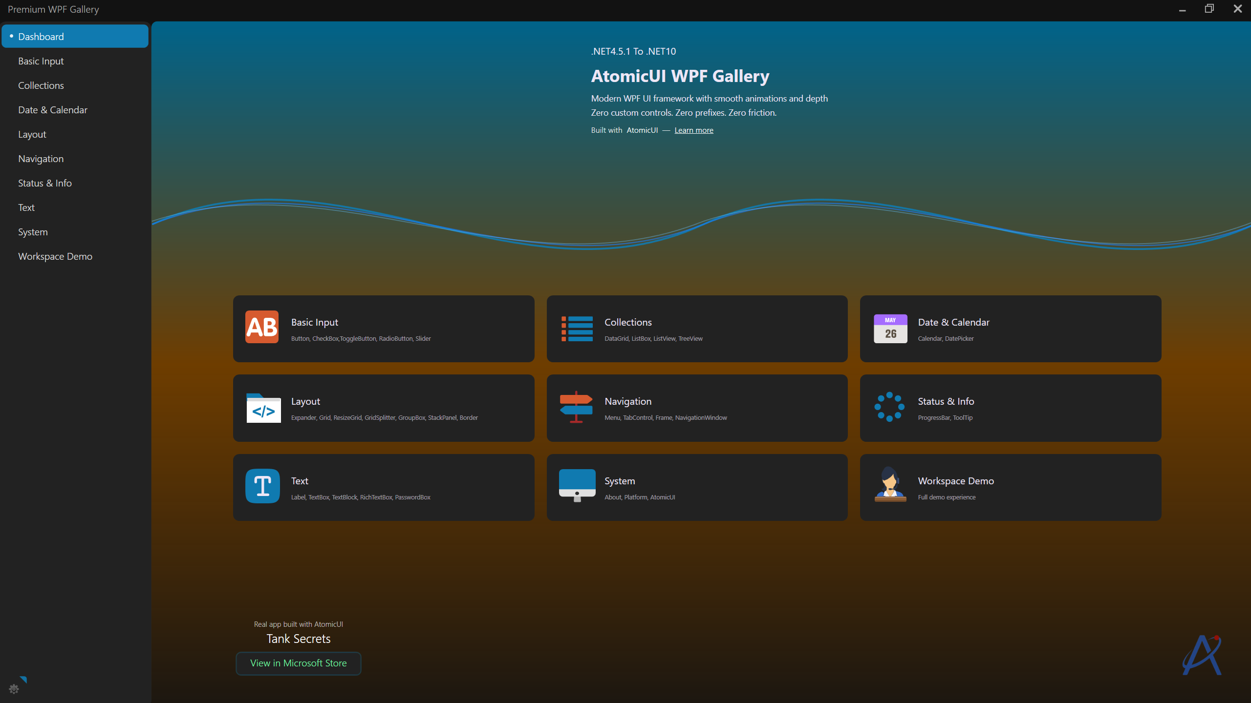 AtomicUI Dashboard