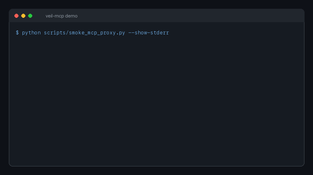 Veil MCP terminal demo