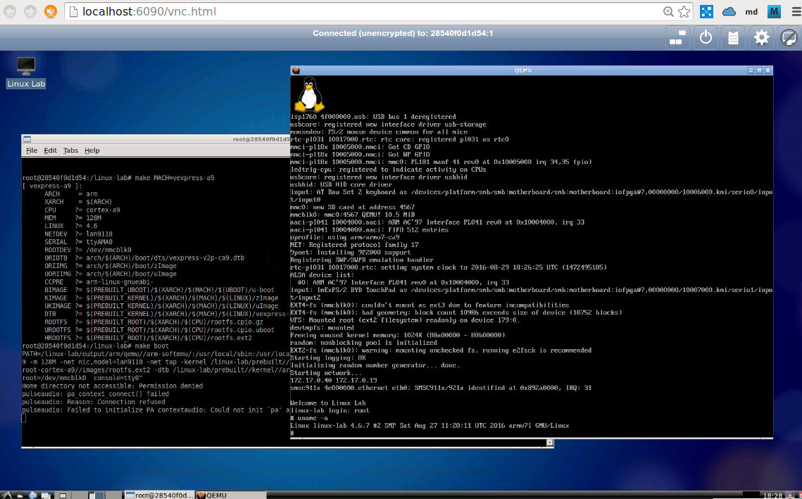 Docker Qemu Linux Lab
