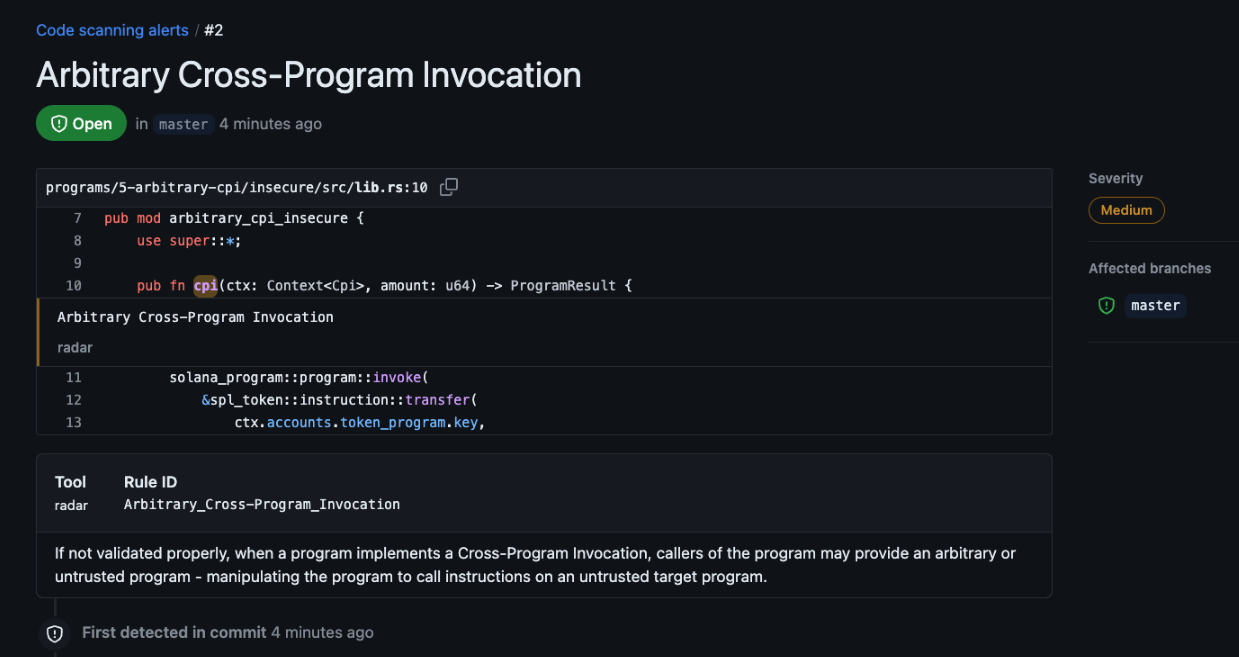 Radar GitHub Action