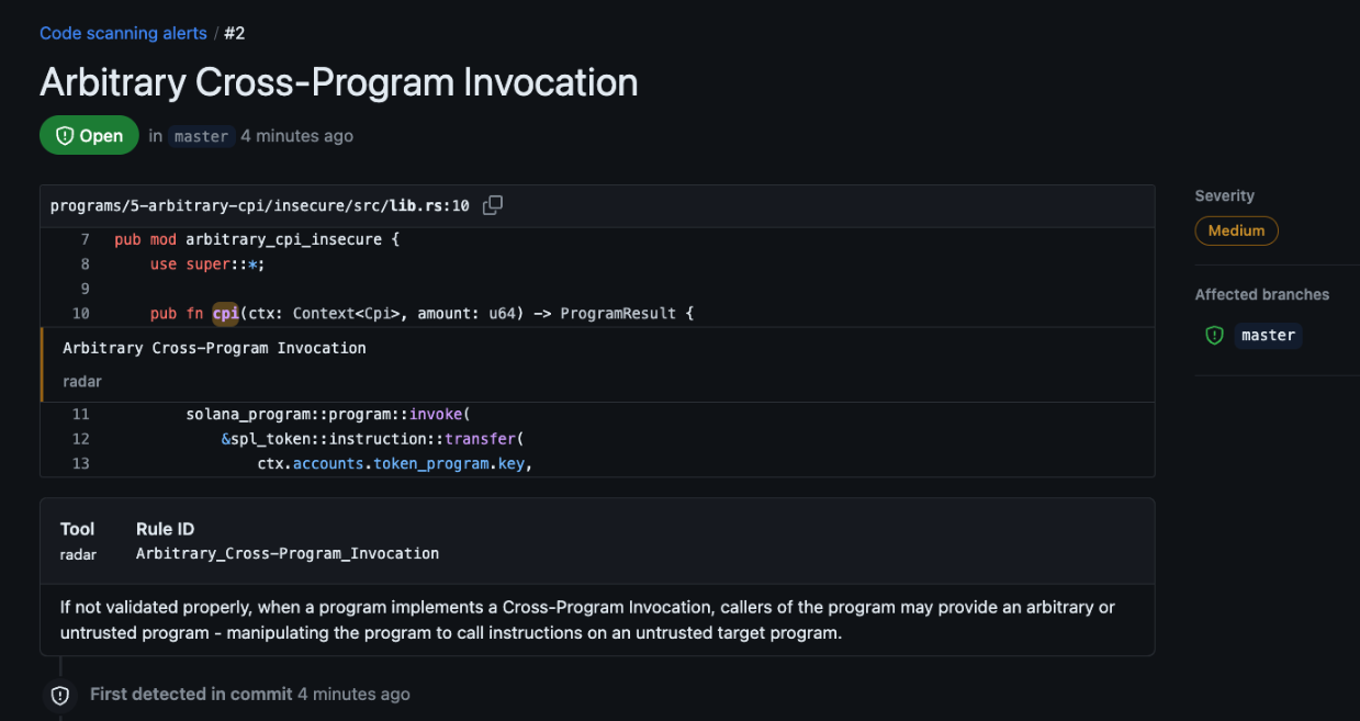 radar GitHub Action