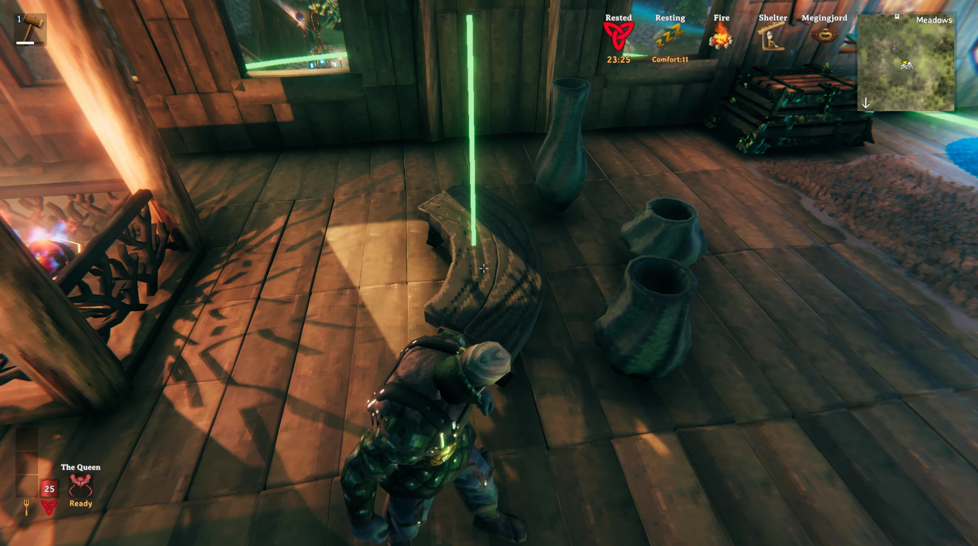 Original ComfortView highlighting a rug with a green marker and range outline