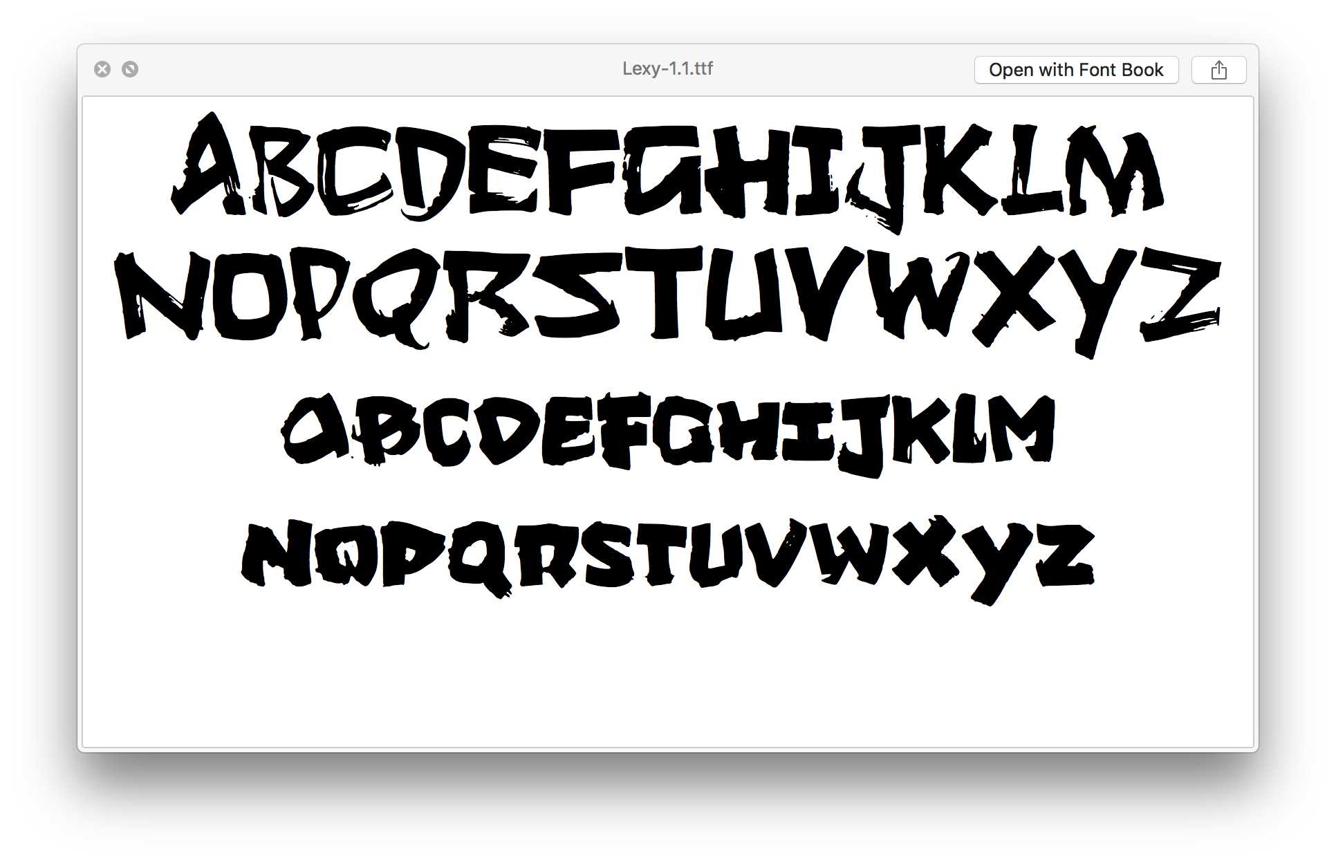 Lexy Typeface Version 1.1