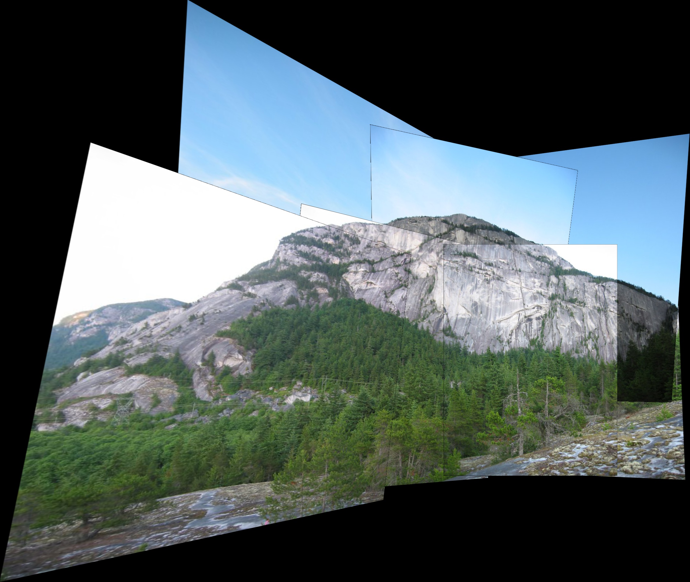 mountain panorama after panorama stitching
