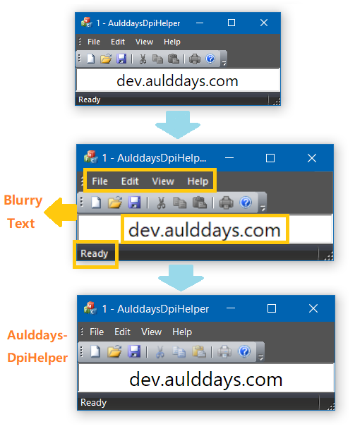 Blurry text on external monitor, even for high dpi aware applications