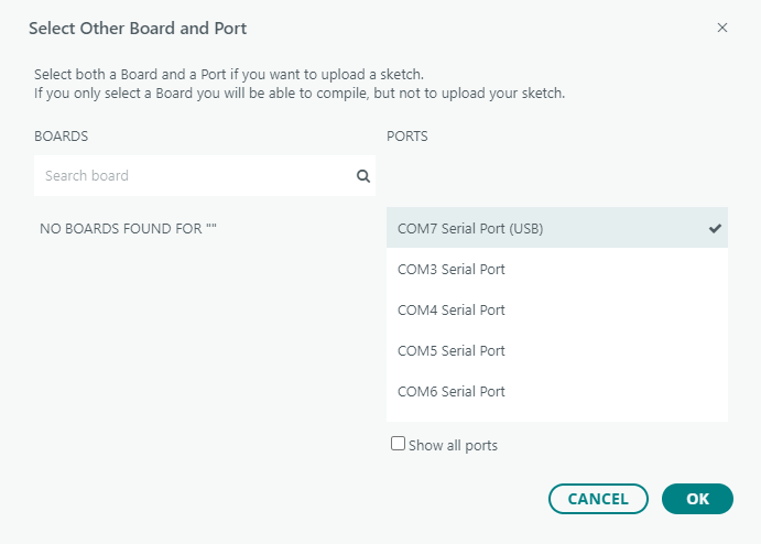 Port configuration
