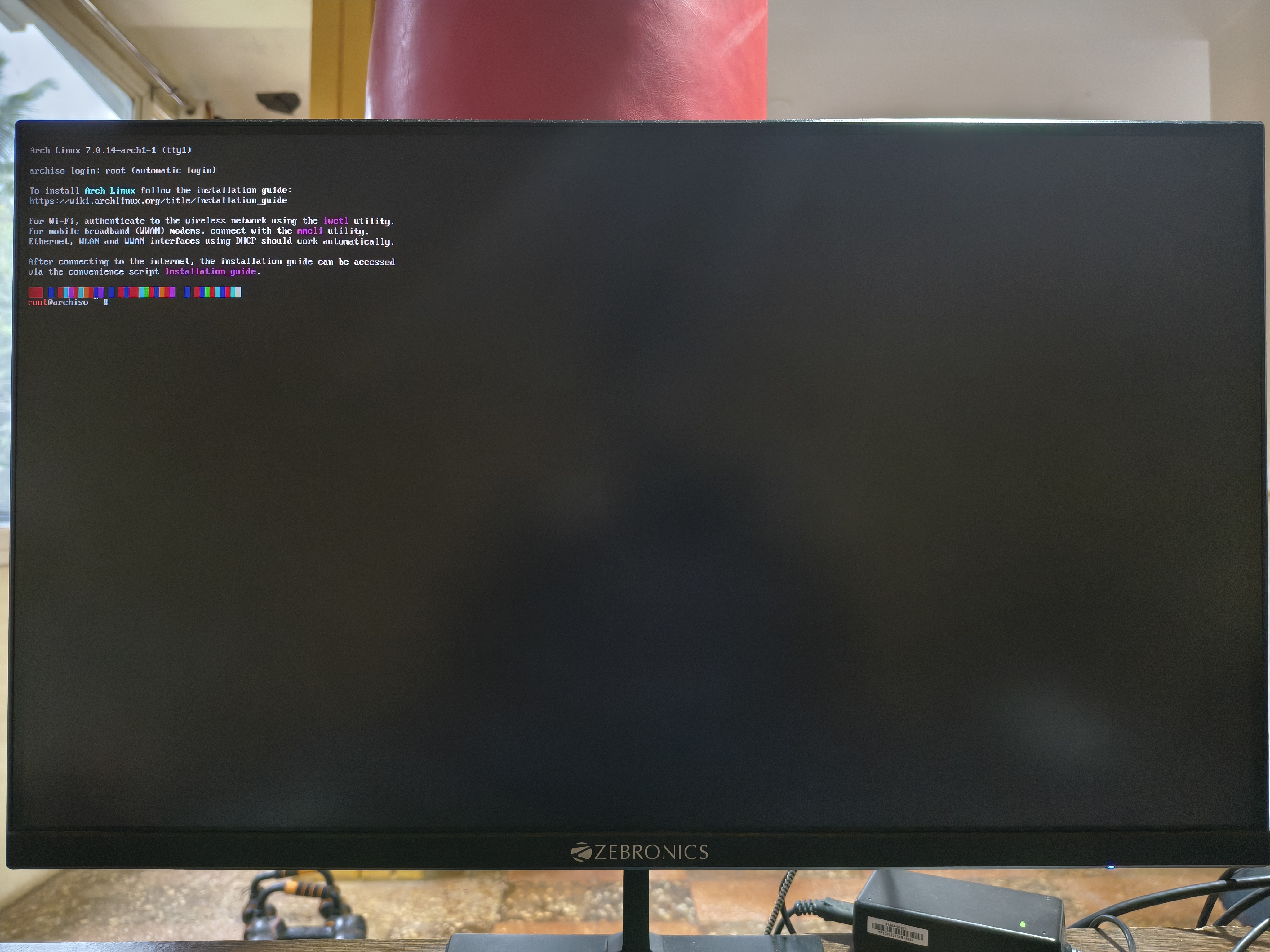 Arch boot screen