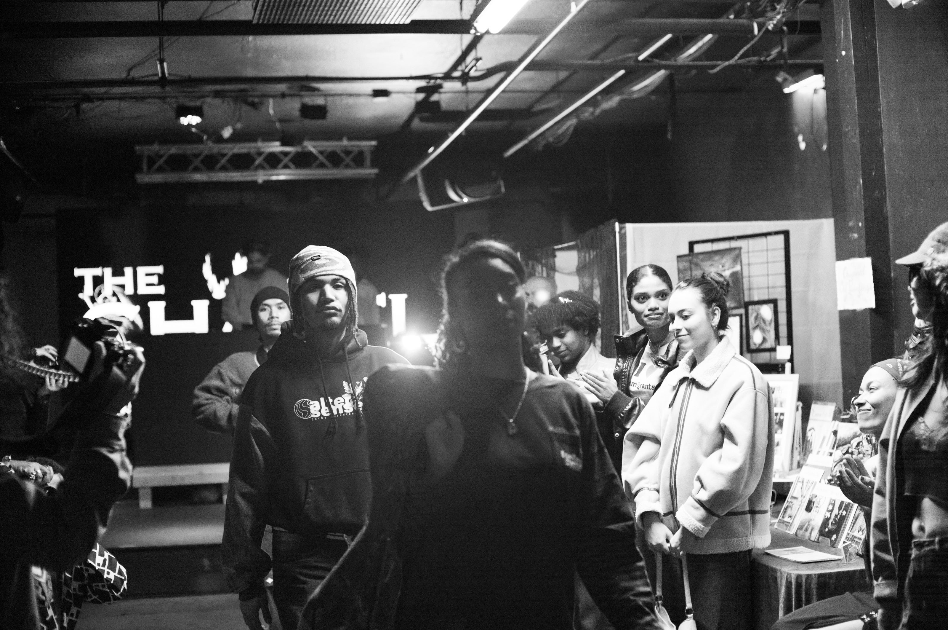 People walking the show