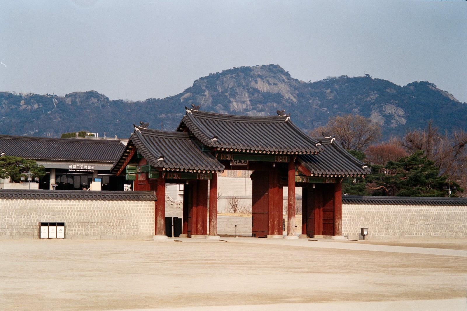 Korea street scene on film