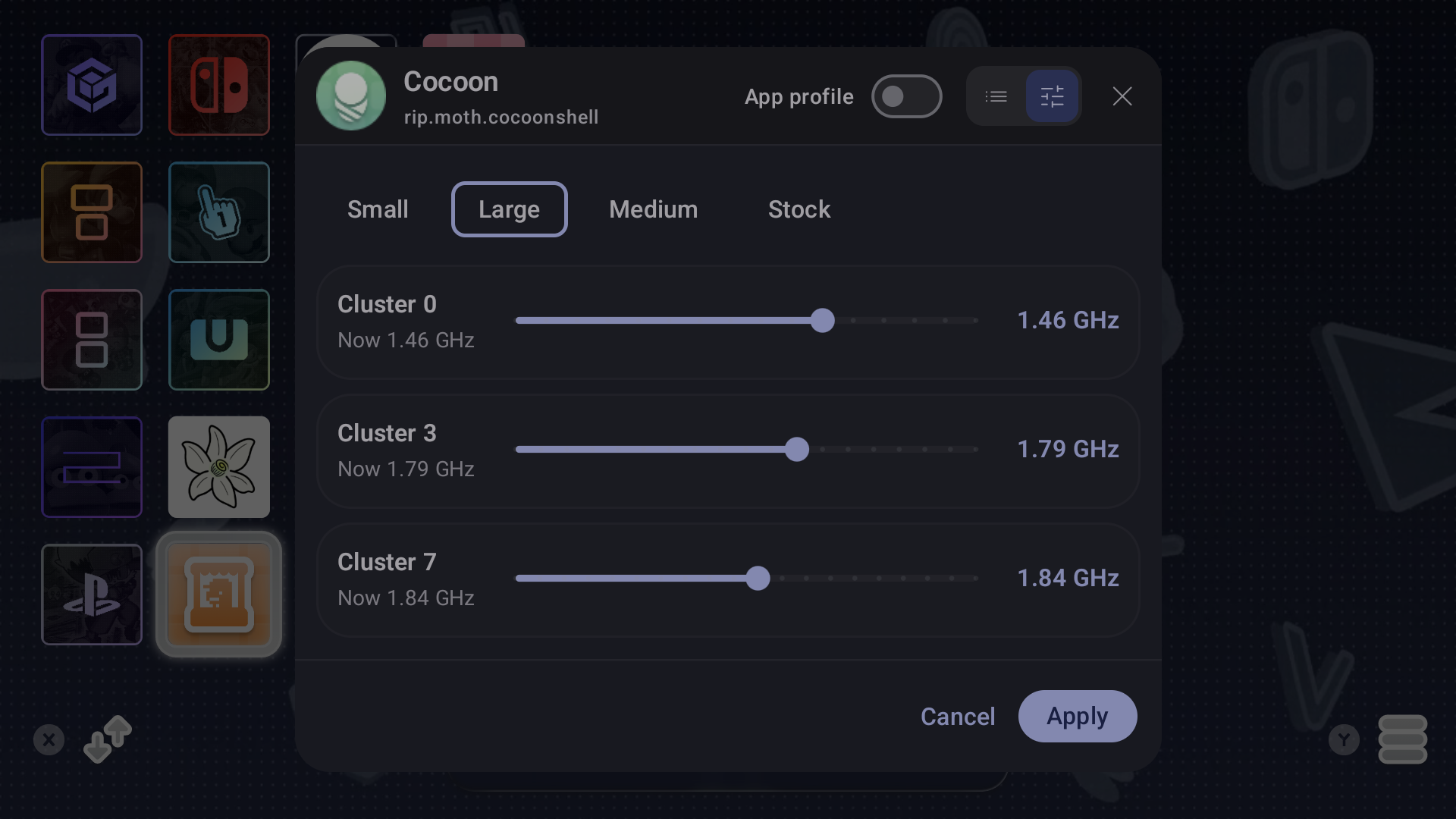 Quick tuner and profile picker