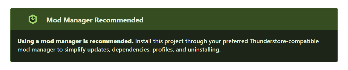 Mod manager recommended