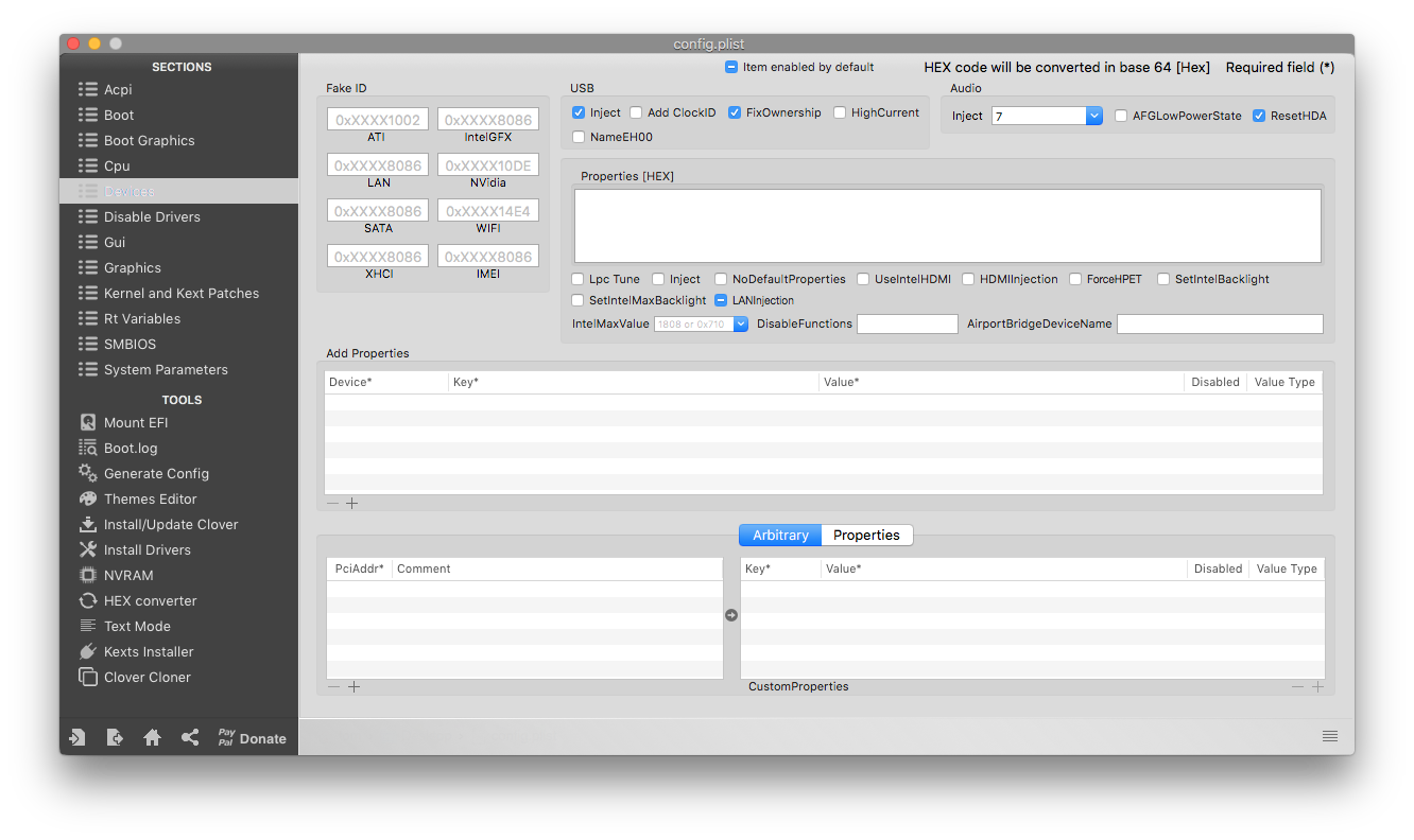 Audio in Clover Configurator