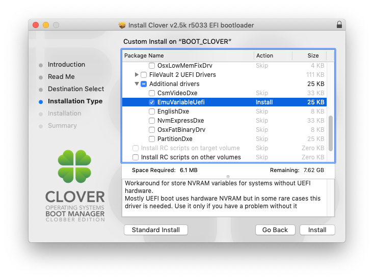 New Clover installation options 2