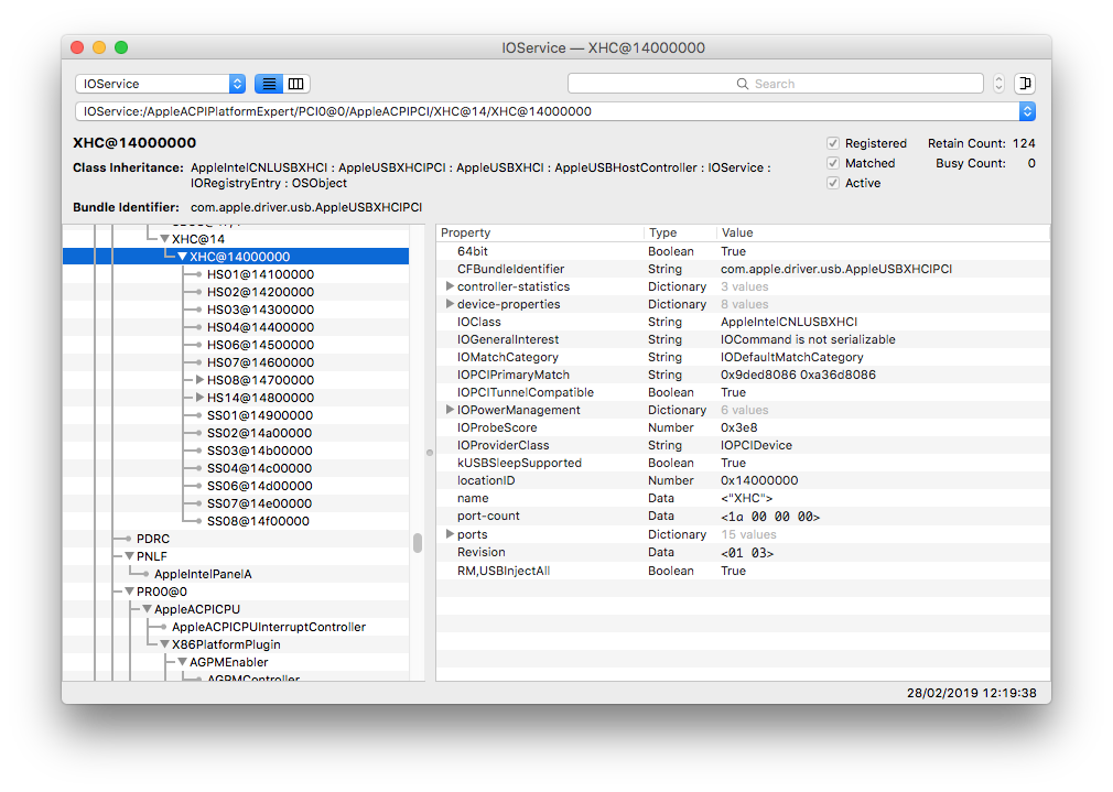 IORegistryExplorer USB ports