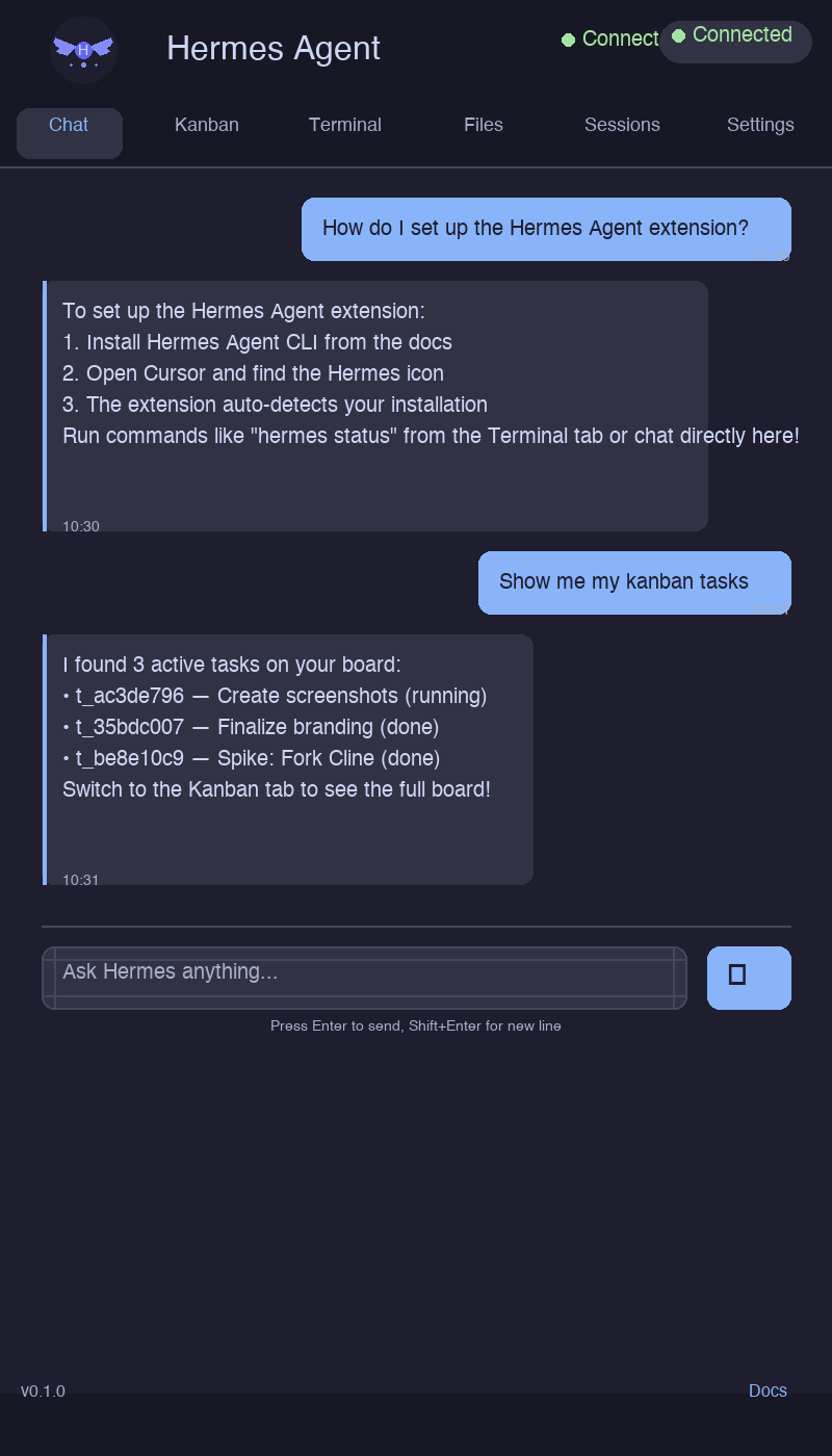 Chat with Hermes