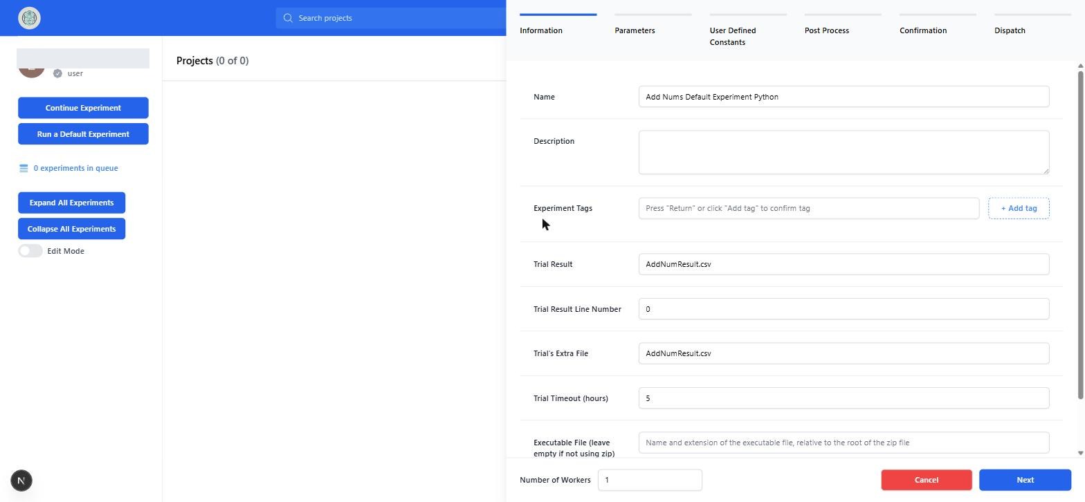 Information tab