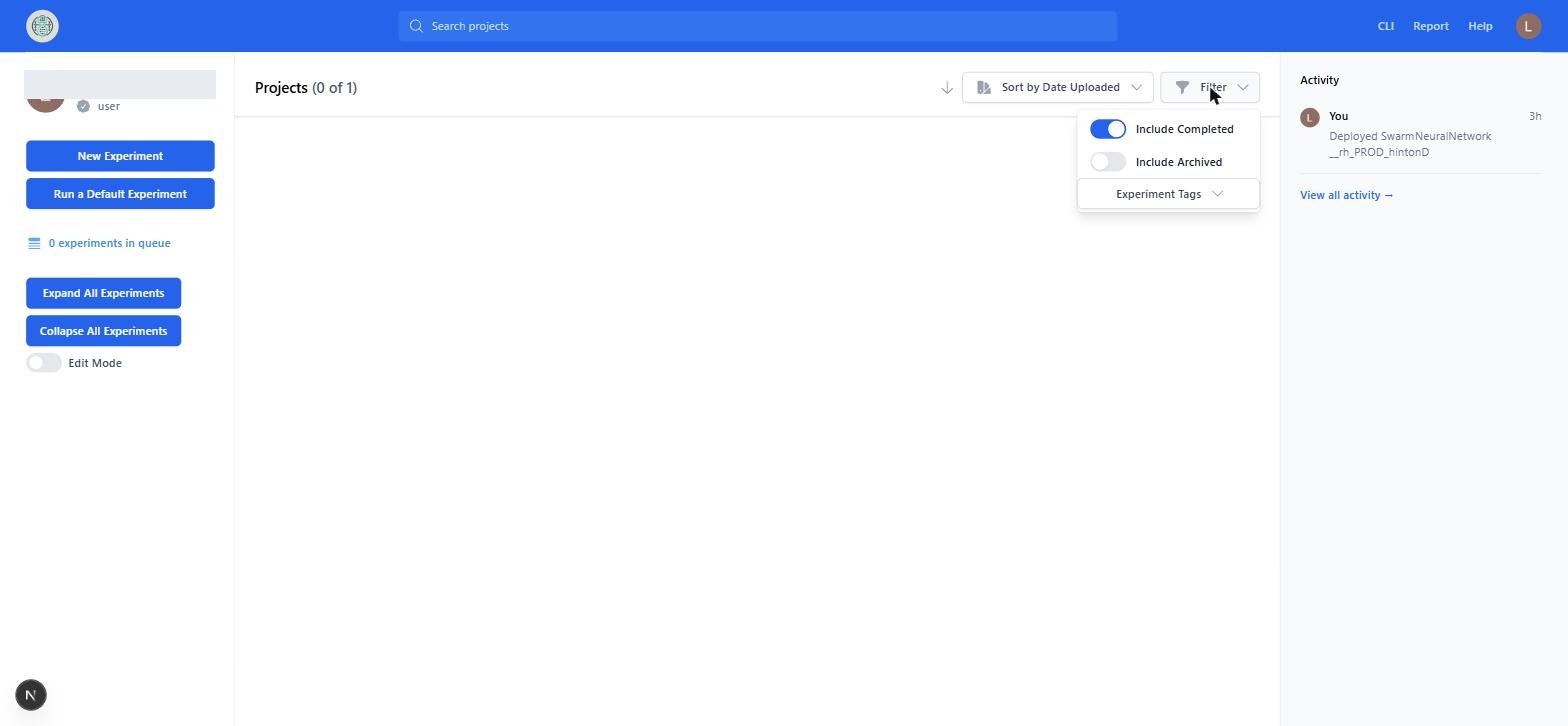 Filter menu