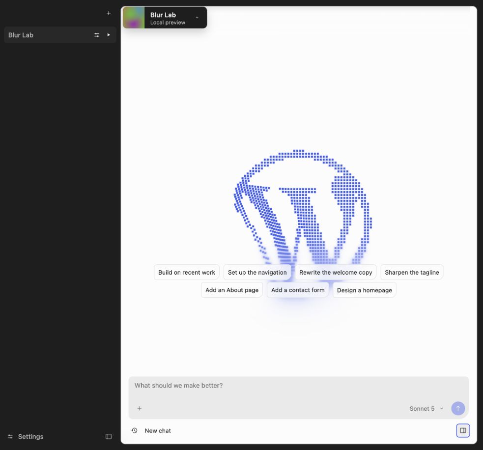 WordPress mark reacting while the pointer is over a suggestion