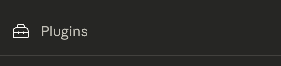 Open the plugins menu
