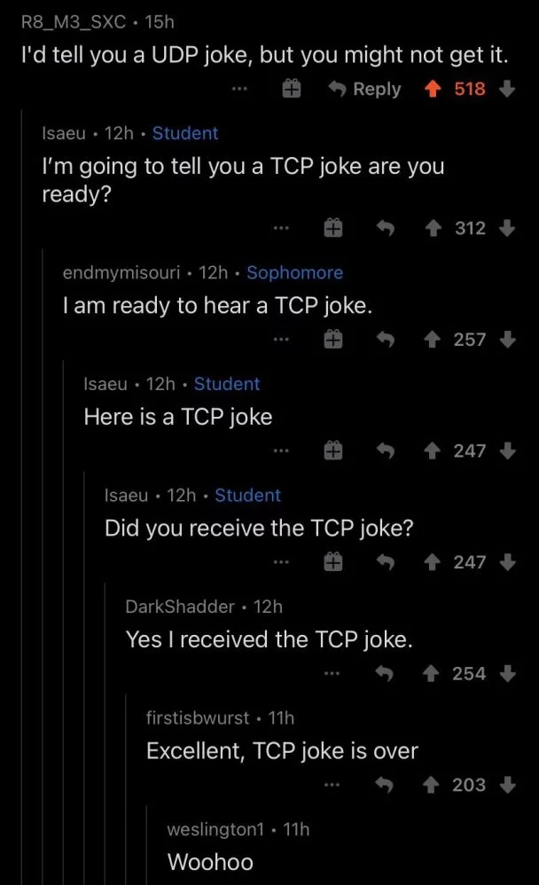 I’m going to tell a joke | excel-memes, tcp-memes, udp-memes | ProgrammerHumor.io