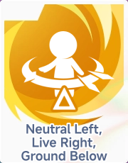 Neutral Left, Live Right, Ground Below