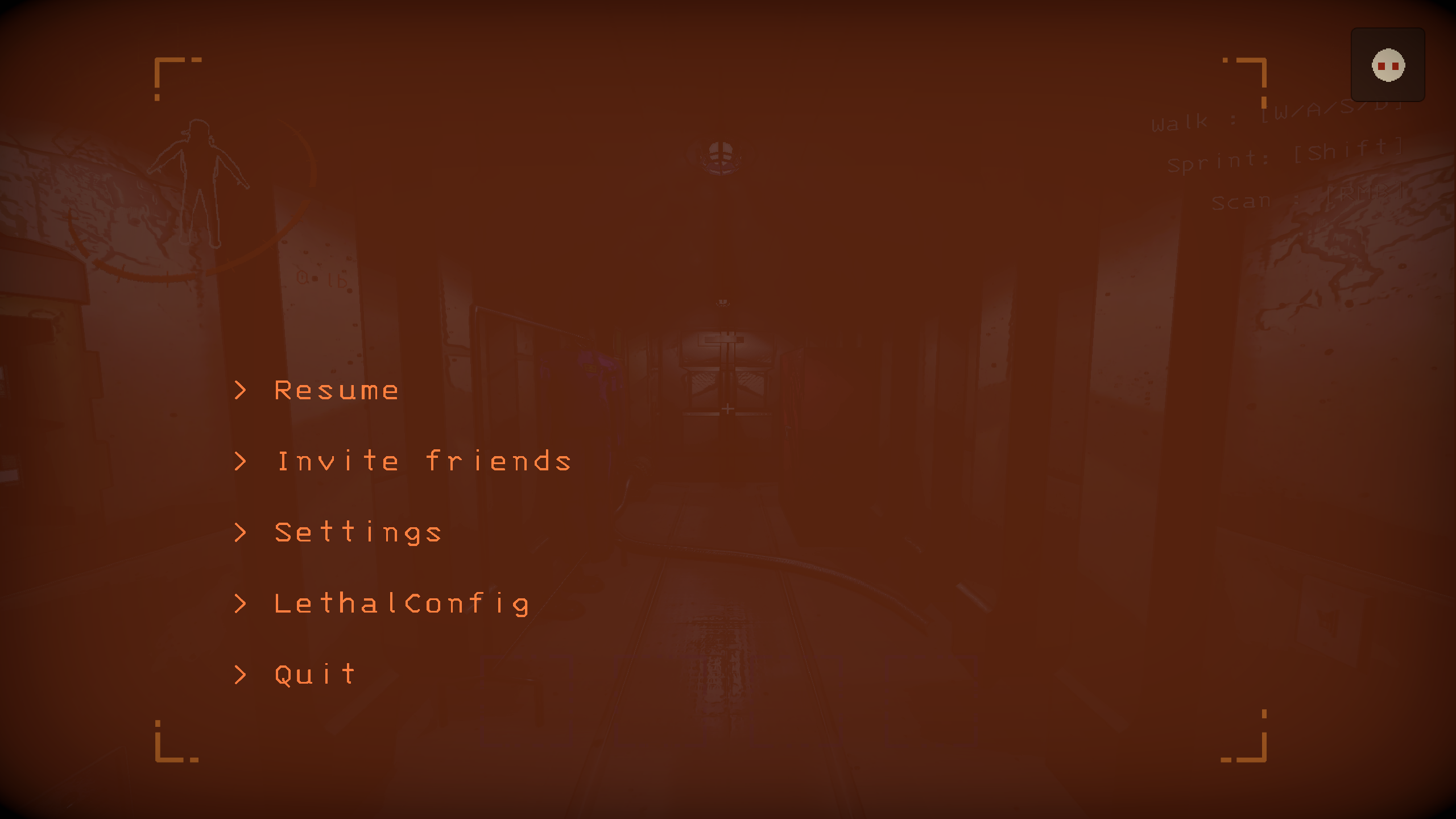① Open the top-right ESC menu entry