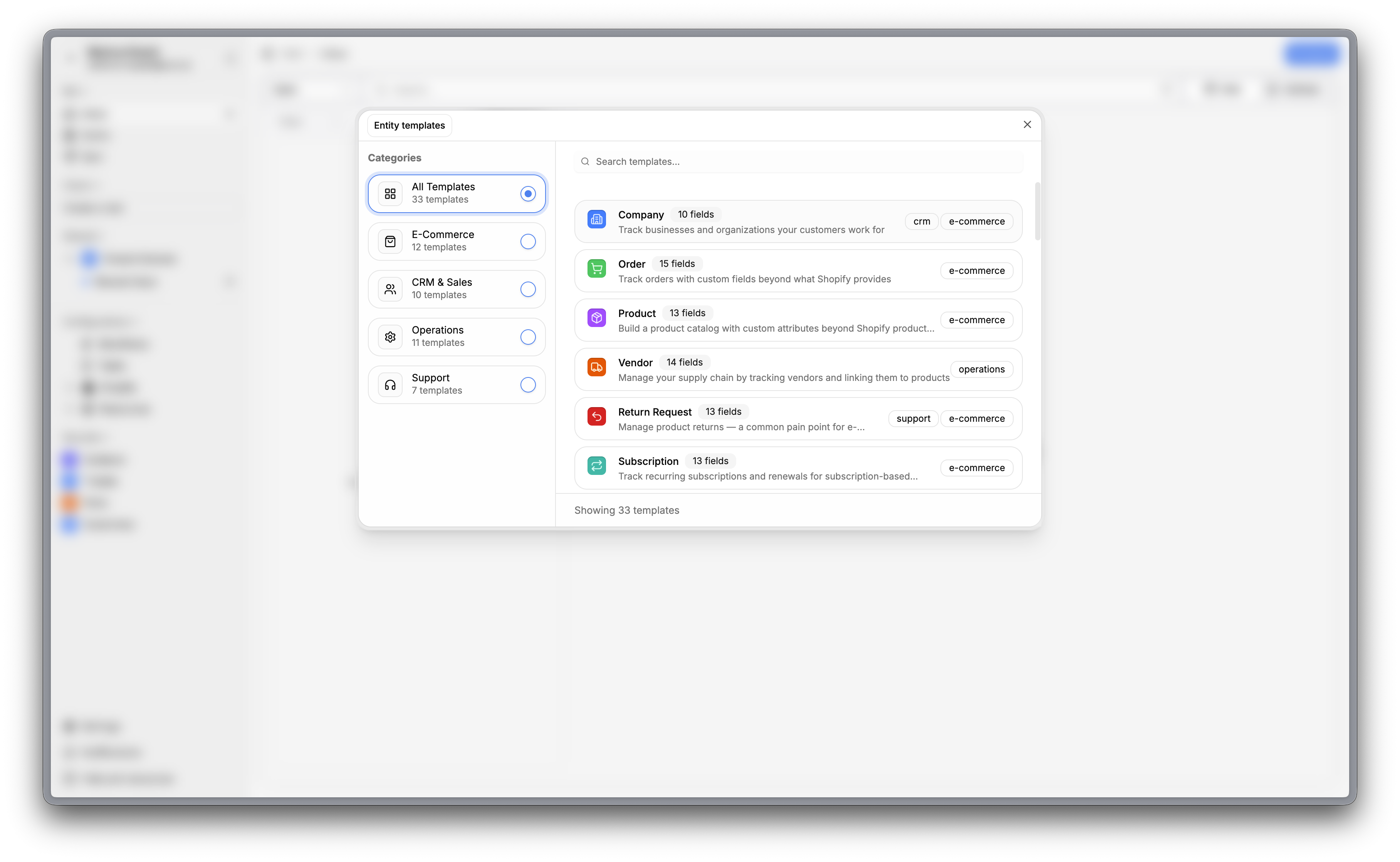 Email Template Dialog