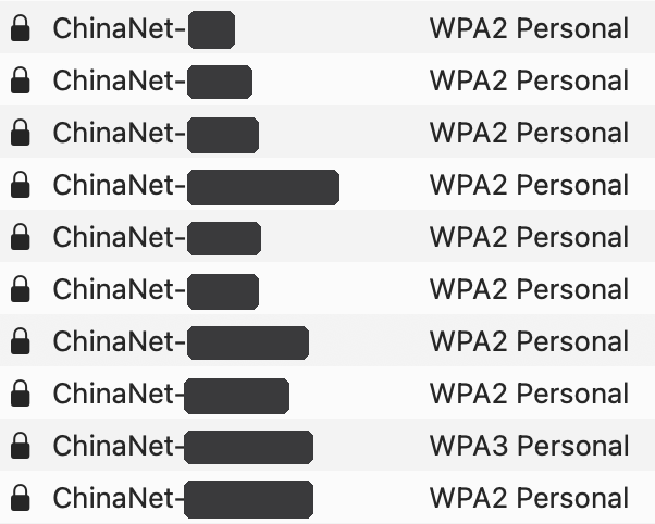已保存的 Wi‑Fi 连接历史